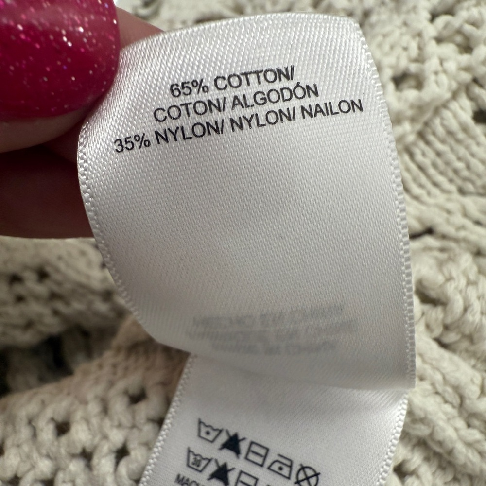 Lucky Brand Thick Cream Knit Cable Sweater perfect for spring, summer - Picture 10 of 11